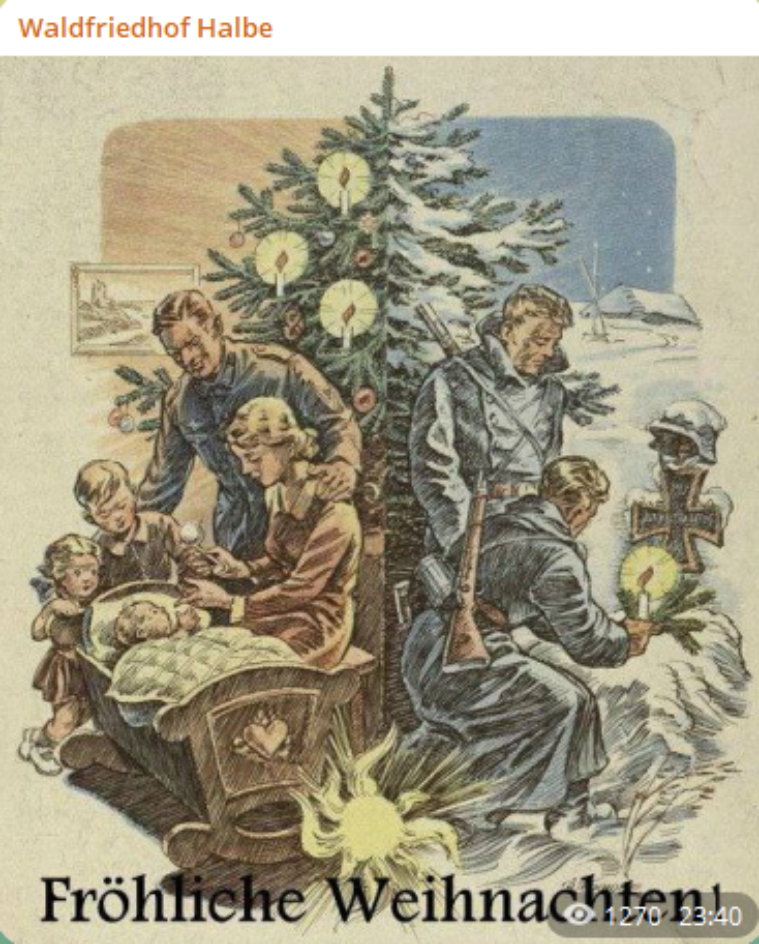 Am selben Tag wurde auch dieses Bild mit der Unterschrift "Frohe Weihnachten" geteilt. 