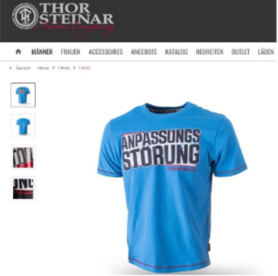 Das von Czuppon getragene T-Shirt konnte 2017 im Online-Shop der bei Rechtsextremen beliebten Marke "Thor Steinar" gefunden werden. 