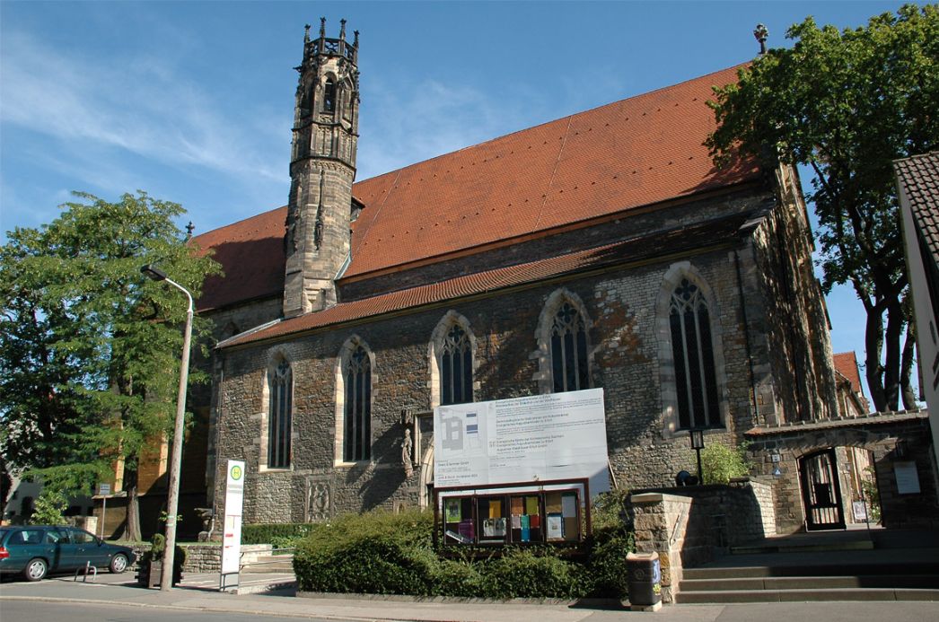 Blick auf die Augustinerkirche in Erfurt.