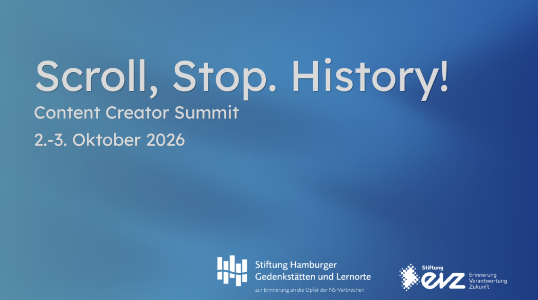 Scroll, stop. History! Content Creator Summit in der KZ-Gedenkstätte Neuengamme. 