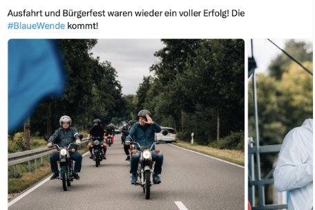 DDR-Nostalgie, Wende-Rhetorik und die Deutsche Nationalbewegung: Bei der AfD Mecklenburg-Vorpommern wird Geschichte zur willkürlichen Ansammlung von Ereignissen und Symbolen. Quelle: Screenshot, https://x.com/AfD_MV/status/2093959174401003873, aufgerufen am 03.09.2026.