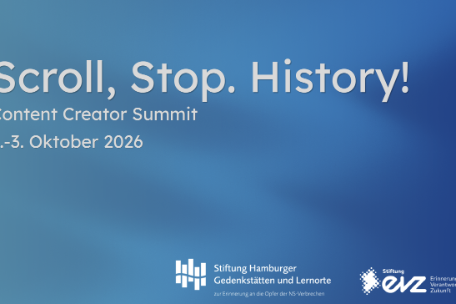 Scroll, stop. History! Content Creator Summit in der KZ-Gedenkstätte Neuengamme. 