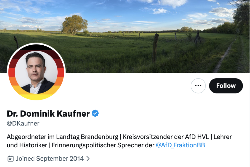 Profil von Dominik Kaufner auf X (Screenshot vom 5. Dezember 2025)